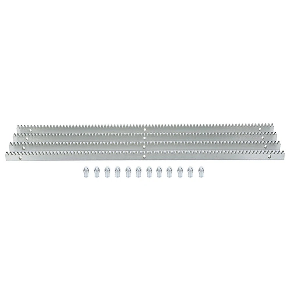 4M 13ft Sliding Gate Motor Gate Galvanized Steel Gear Rail 8mm Rack Metallic Zipper with Screws