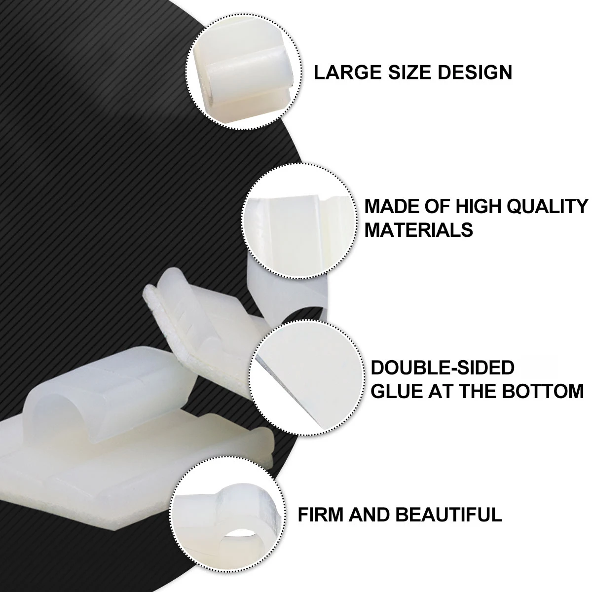 

100pcs Wire Cable Ties Holder Plastic Fixing Clips Self Adhesive Organizer Clamps For Home Office Wall Mounting Dual-Sided Tape