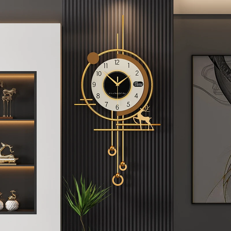 Simple Silent Digital Wall Clock European Elegant Women Design Metal Wall Clock Classic Style Orologio Da Parete Room Decoration