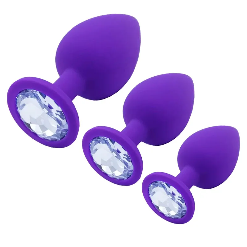 3 Size Silicone Butt Plug Anal Plug Dildo Unisex Sex Stopper Adult Toys for Men/Women Anal Trainer for Couple No Vibrator