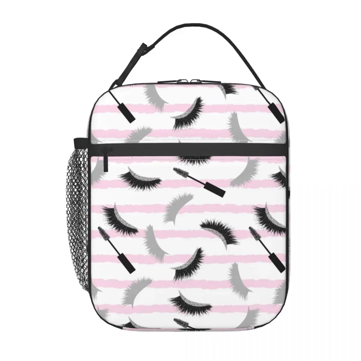 Sac à lunch personnalisé avec cils pour femme, glacière chaude, boîtes à lunch isolées pour enfants, école