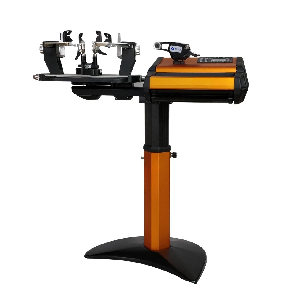 Mesh veren threading, synchroon racket, computer threading machine, racket draadtrekken machine