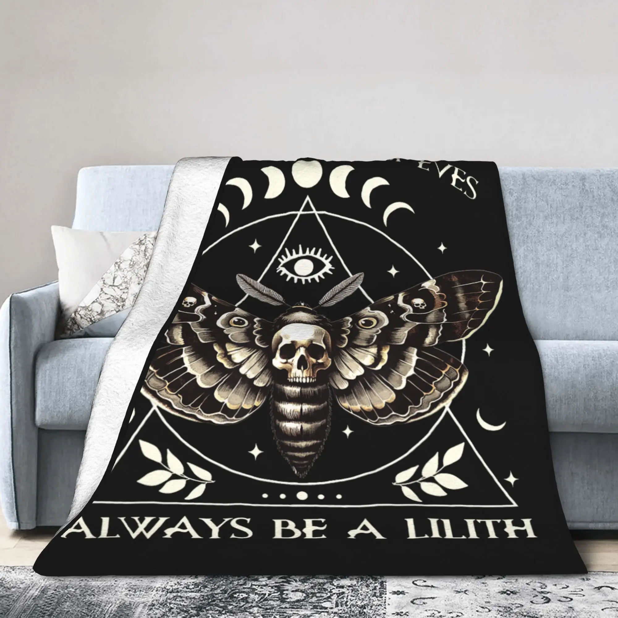 Full of Eves Always Be A Lilith Wool Blanket Mythology Witch Awesome Bedding Throw Blanket Sofa Couch Lightweight Multifunction