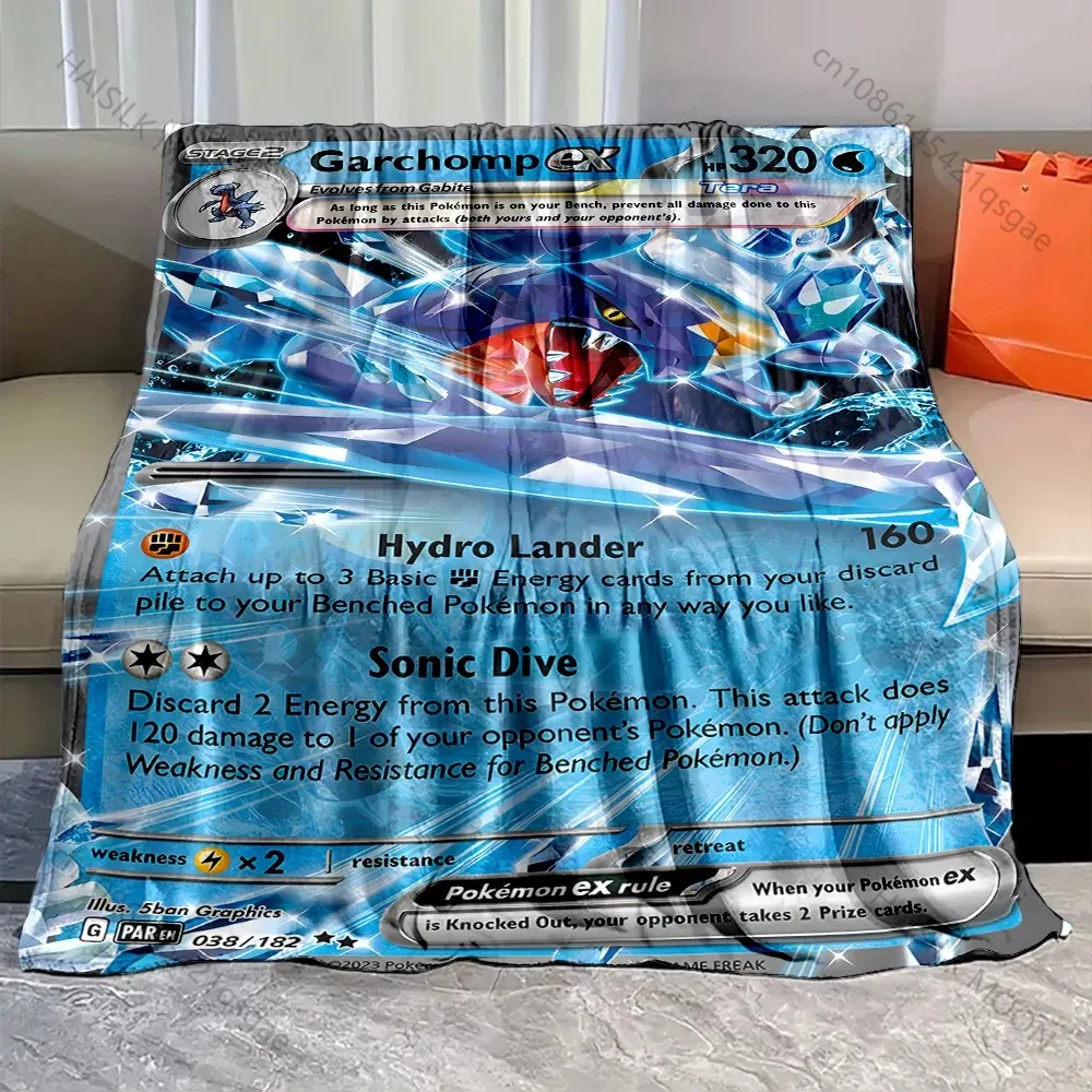 

Хит продаж: Теплое одеяло с принтом японского аниме-персонажа Гарчомпа, мягкое и легкое покрывало для дивана и кровати, уютное и комфортное для всех сезонов