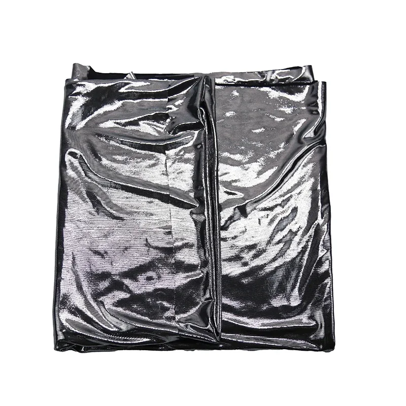 Gold Silver Bright Leather Fabric Ultra-thin Soft Elastic Decoration Background Wedding Performance Dance Clothing Fabric