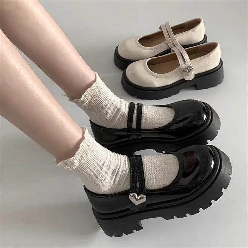 

Женские туфли с круглым носком, черные универсальные оксфорды на платформе, с открытым носком, летняя обувь, 2024