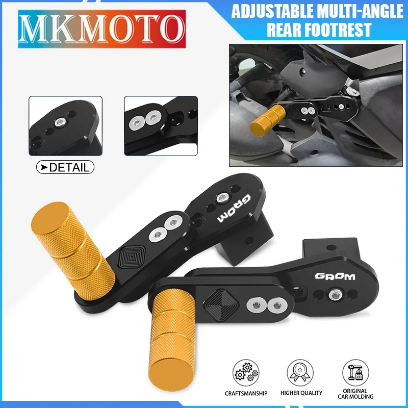 Hot Sales For MSX125 GROM125 2014-2024 Multi-angle Telescopic Footpeg Motorcycle Adjustable Rear Passenger Footrest grom msx125