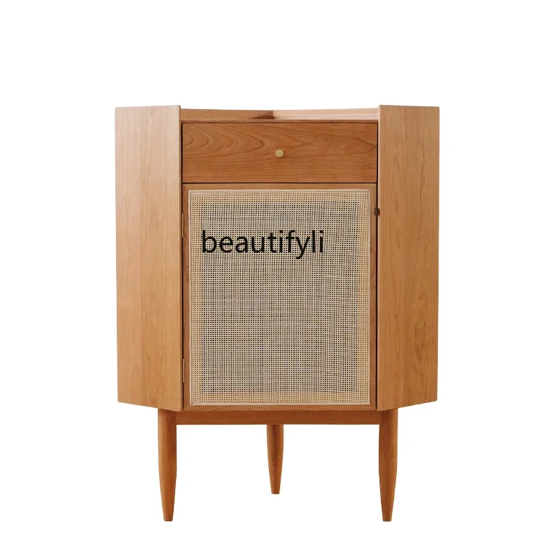 

ss03 Solid Wood Corner Cabinet Living Room Multifunctional Wine Cabinet Bedroom Side Cabinet Nordic Triangle