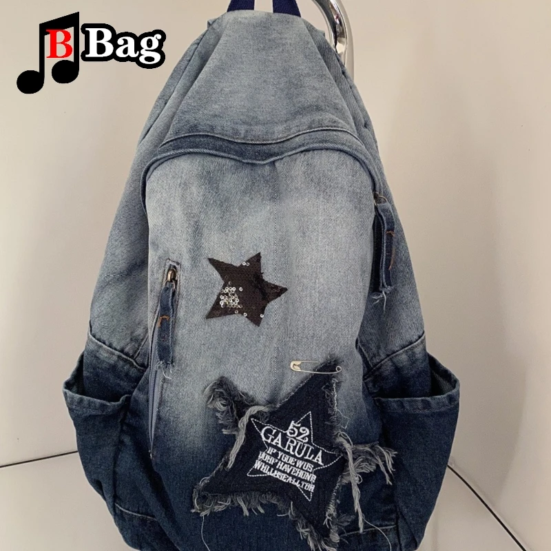 Millennium Gradual Change Cowboy Backpack Spice Girl Gothic Punk Harajuku Woman y2k Subculture Large Capacity Commuter