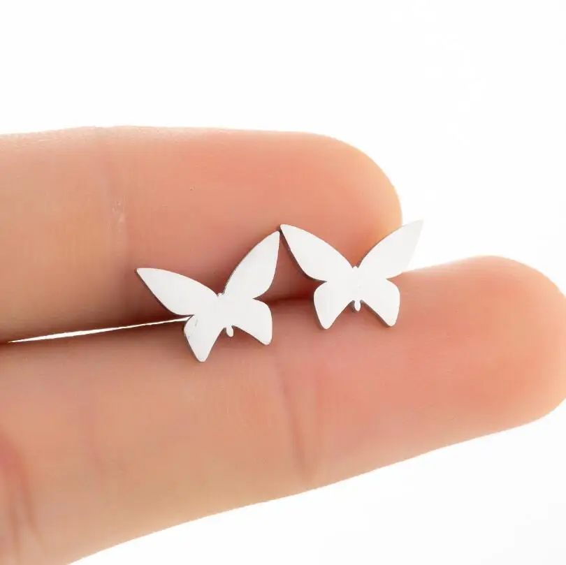 

Jewelry butterfly earrings stainless steel ear clip temperament simple insect earrings personalized jewelry spot