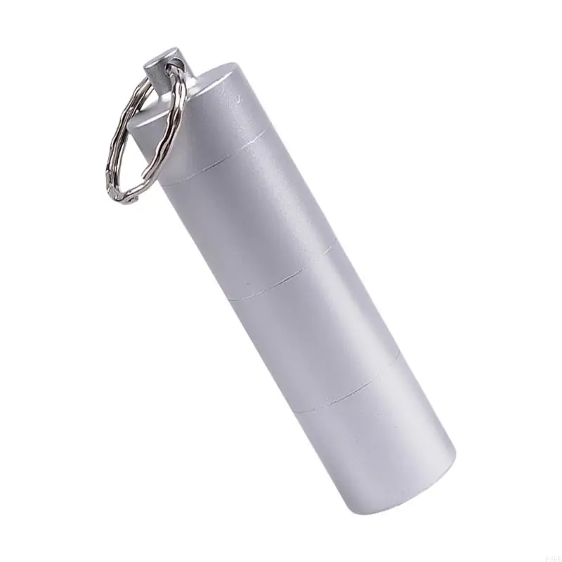 

3 Grids Waterproofs Pills Box Aluminum Alloys Pocket Pills Holder Keychains Light Weight Small Travel Case Bottle