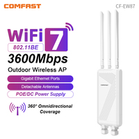 Comfast WiFi7 3600Mbps Outdoor CPE Wireless AP 2.4&5.8GHz WiFi Repeater Router AP Access Point WiFi Antenna Extender POE Adapter