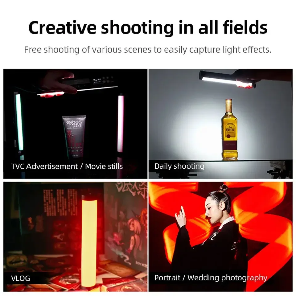 뜨거운 판매 CYKE LED RGB 소프트 라이트 튜브 휴대용 휴대용 사진 조명 스틱 CCT 모드 사진 비디오 Nanguang