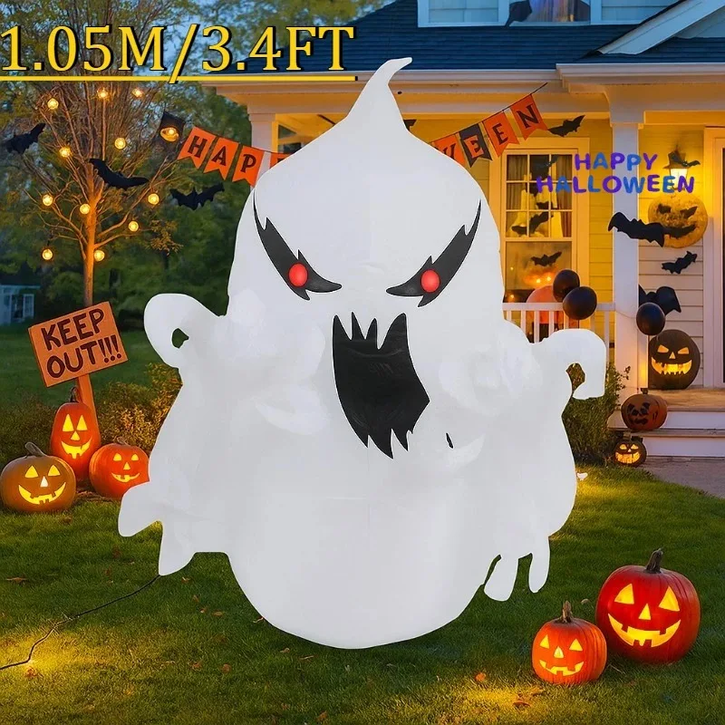 3.4ft brinquedos infláveis fantasma decorações de halloween explodir modelo de terror modelo de festa jardim pátio caminho decorações brilhantes
