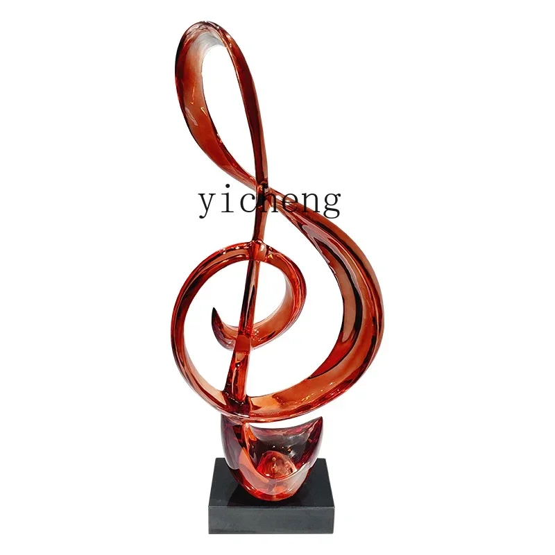 ZWS. Modern minimalist resin music note sculpture desktop living room TV cabinet creative decorative ornament