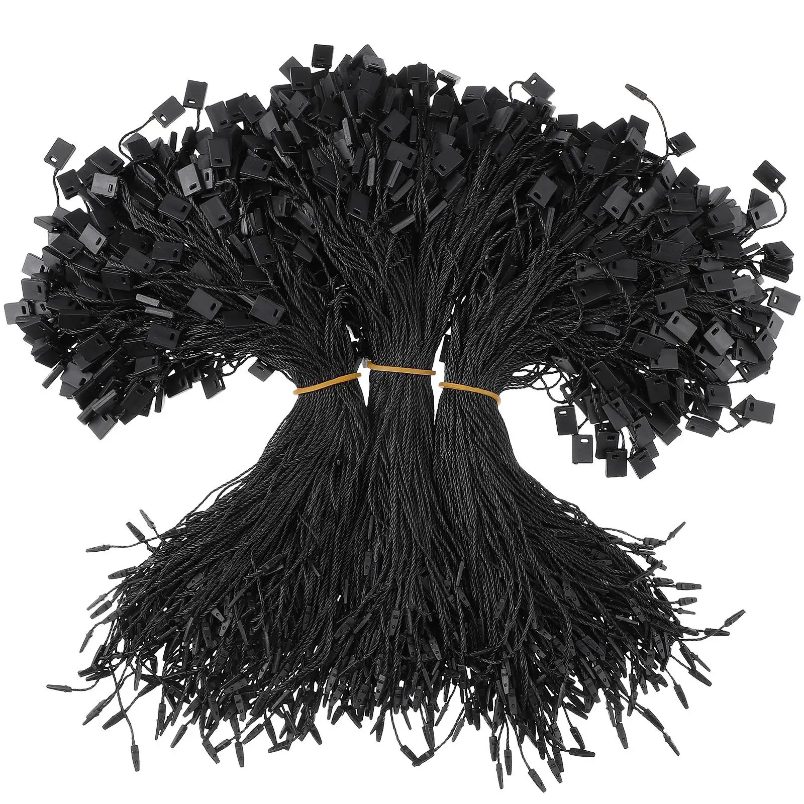 

950pcs Plastic Tag Rope Lanyard Fasteners Clothing Cords Snaps Durable Lightweight Hanging String Tags Price Labels Display