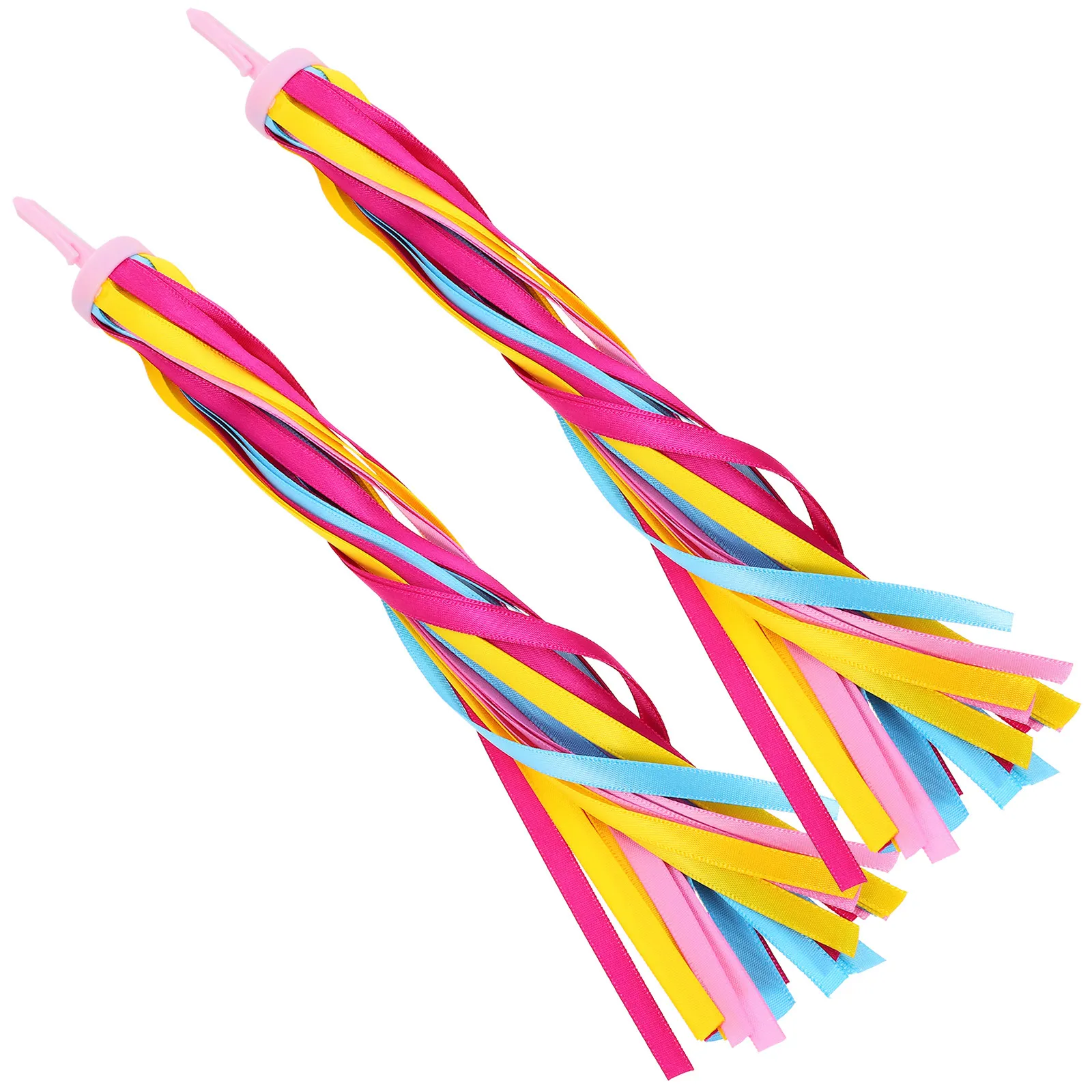 

One Pair Bike Handlebar Streamers for Sparkly Vibrant Glossy Decorative Ribbons for Bicycles Tricycles Scooters