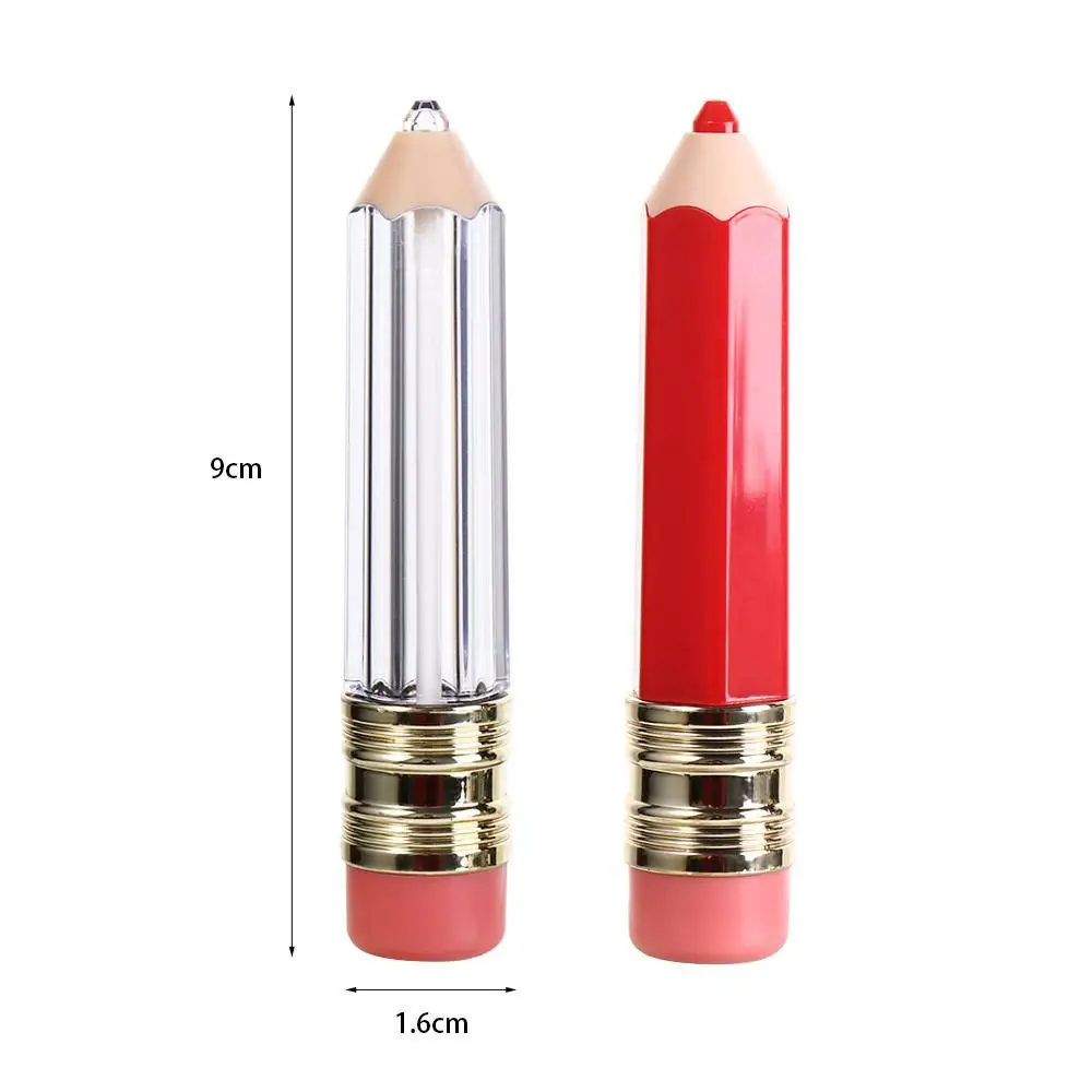 Portable 5ml Lipgloss Tube Pencil Shape Mini Sample Vials Empty Plastic Lipstick Tube Women