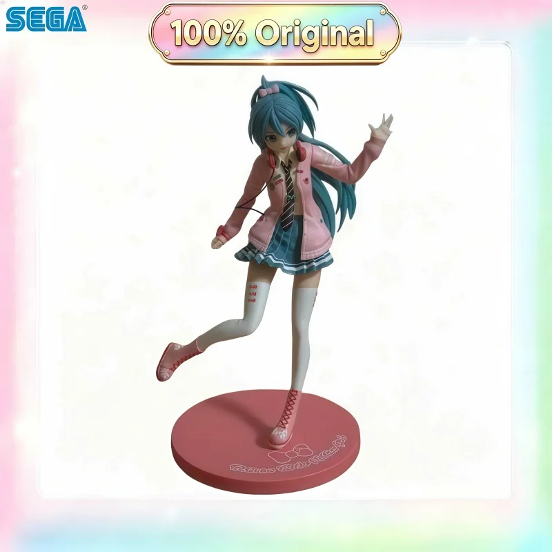 100% Original SEGA SPM Hatsune Miku Project DIVA Ribbon Girl Ver. Anime Collectible Figure Desktop Home Decoration Gift In Stock
