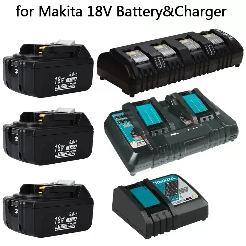 For Makita 18V 14.4V 4A Double Li-Ion Battery Charger DC18RD DC18SF For Makita 14.4V 18V 20V BL1830 BL1840 BL1850 BL1860 Bl1430