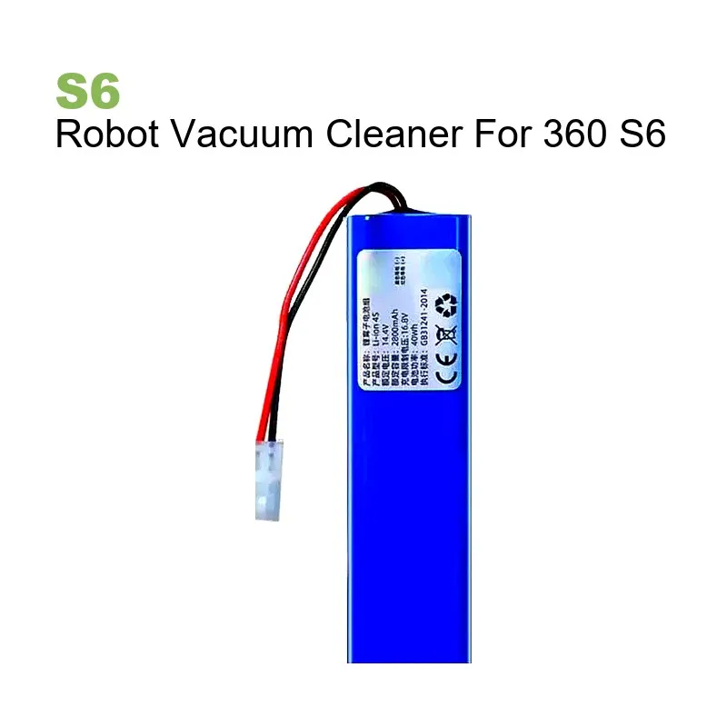 

Full Capacity Replacement Robotic Vacuum Cleaner Battery For 360 S6 Robot Vacuum Cleaner S6
