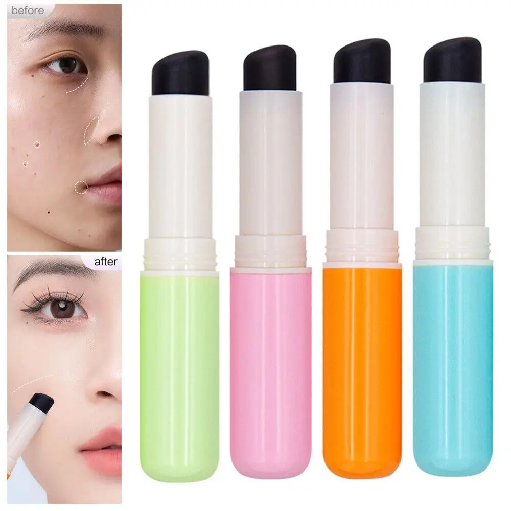 

Portable Round Head Mini Concealer Brush Silicone Telescopic Lipstick Smudge Brush Makeup Tool Colorful Makeup Brushes