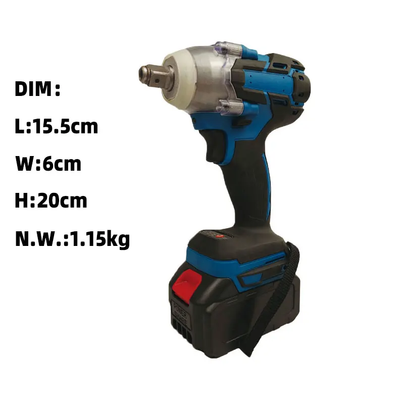 Wholesale High Quality T1-BS2 320N. m 3200 wrench with two batteries mini portable impact wrench tools