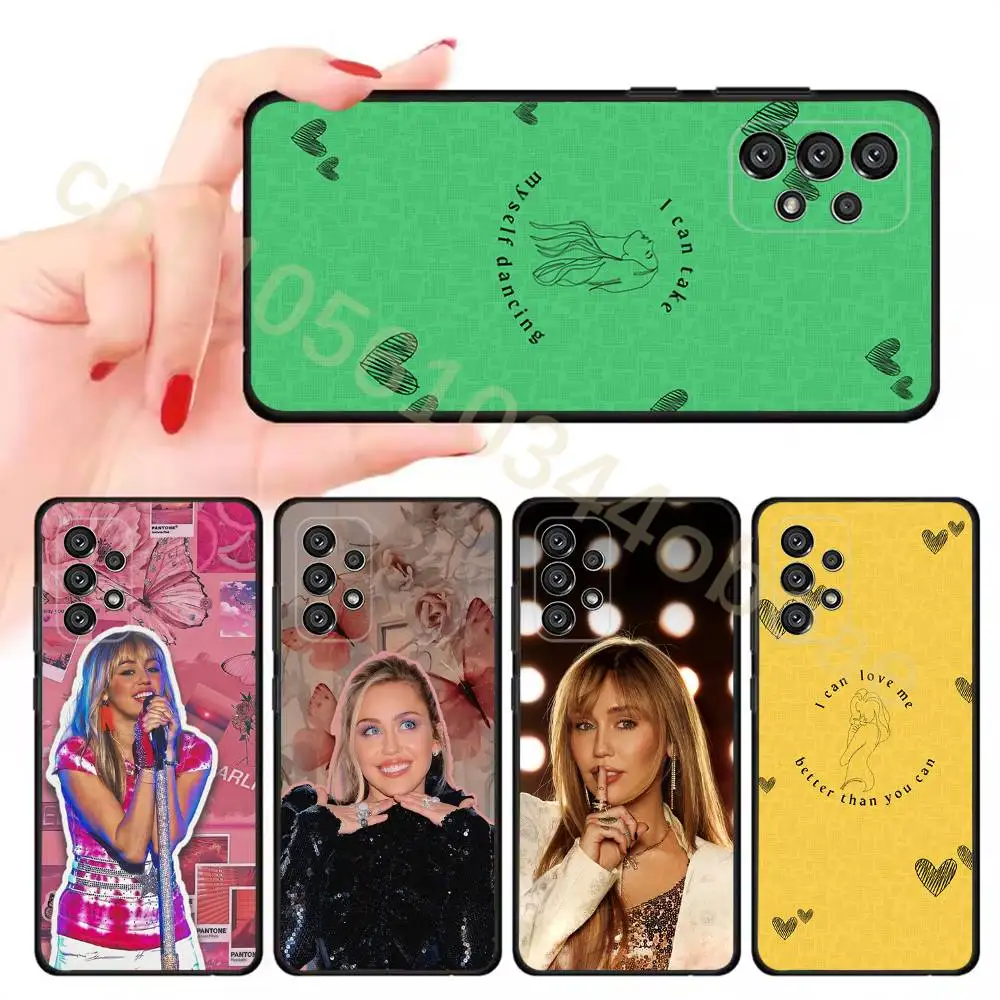 

M-Miley Cyrus Hannahversary Phone Case For Samsung Galaxy A13,21s,22,31,32,52,53,71,80,A91 Soft Black Shell