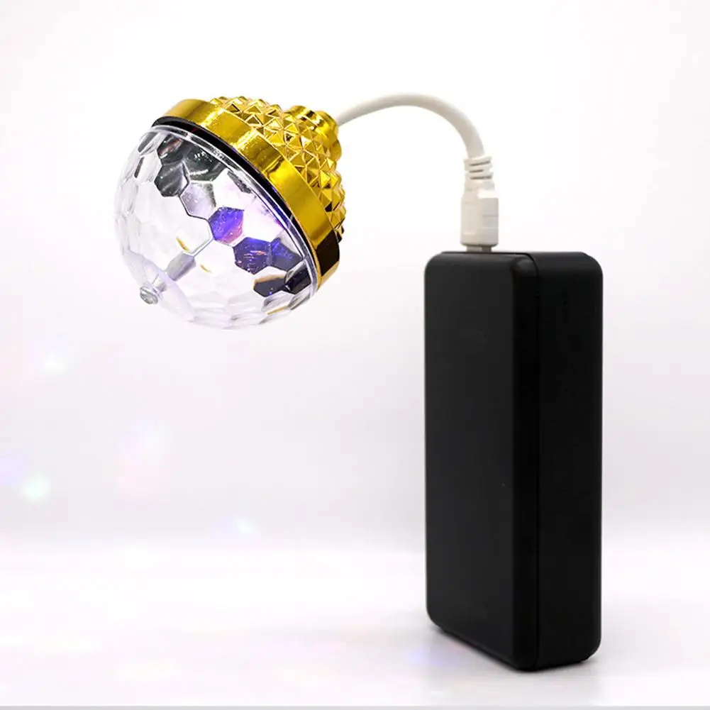 Auto Rotating LED Projector Light Laser Lamp Bulb Voice Control Crystal Ball Christmas Party DJ Disco Stage Lamp For Car ﻿