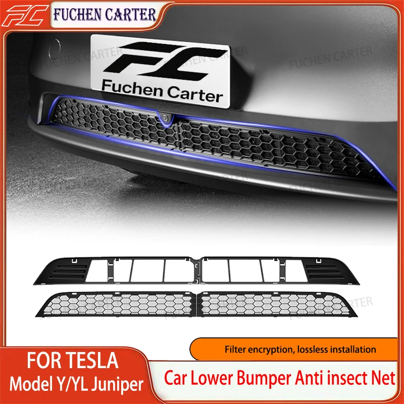 For Tesla New Model YL Y Juniper Premium Performance Lower Bumper Anti Insect Net Dust Proof Inner Vent Grille Cover Protector