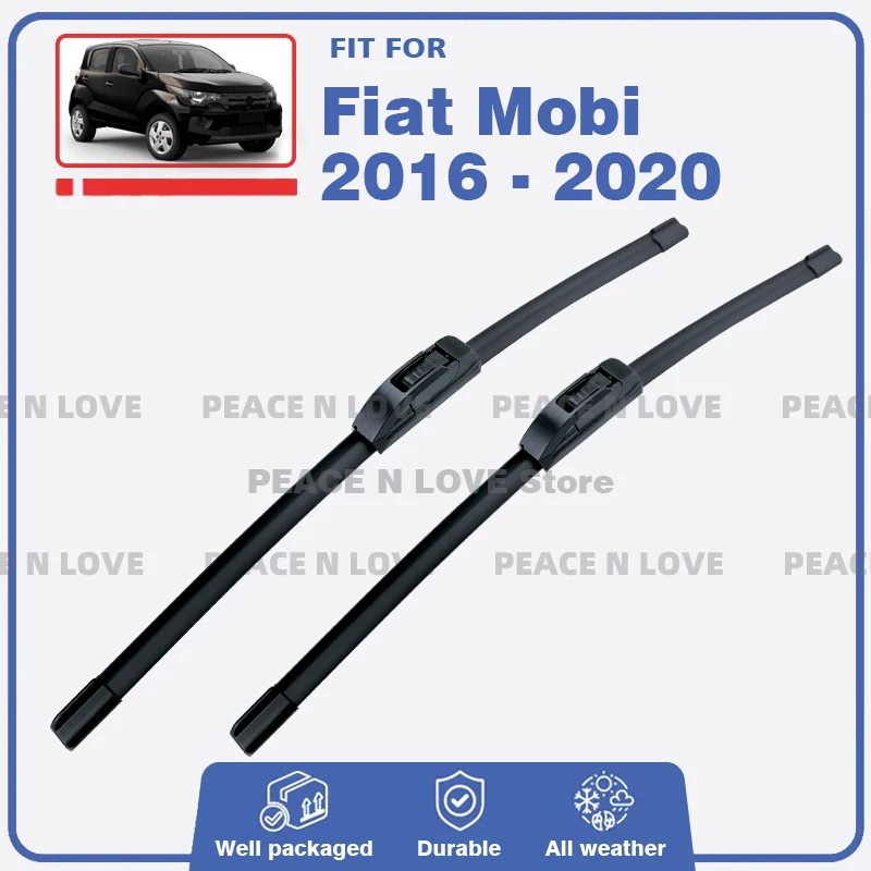 

Front Wiper Blades Set Kit For Fiat Mobi 2016 - 2026 Windshield Windscreen Rubber Brushes Window Refills Car Accessories Durable