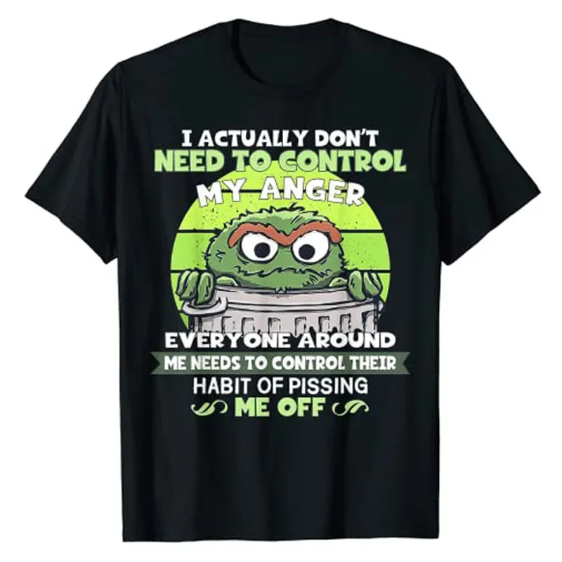 

I Actually Don't Need To Control My Anger T-Shirt style Funny Sayings Graphic Tee Tops Cotton Men Fashion Clothes Novelty Gifts