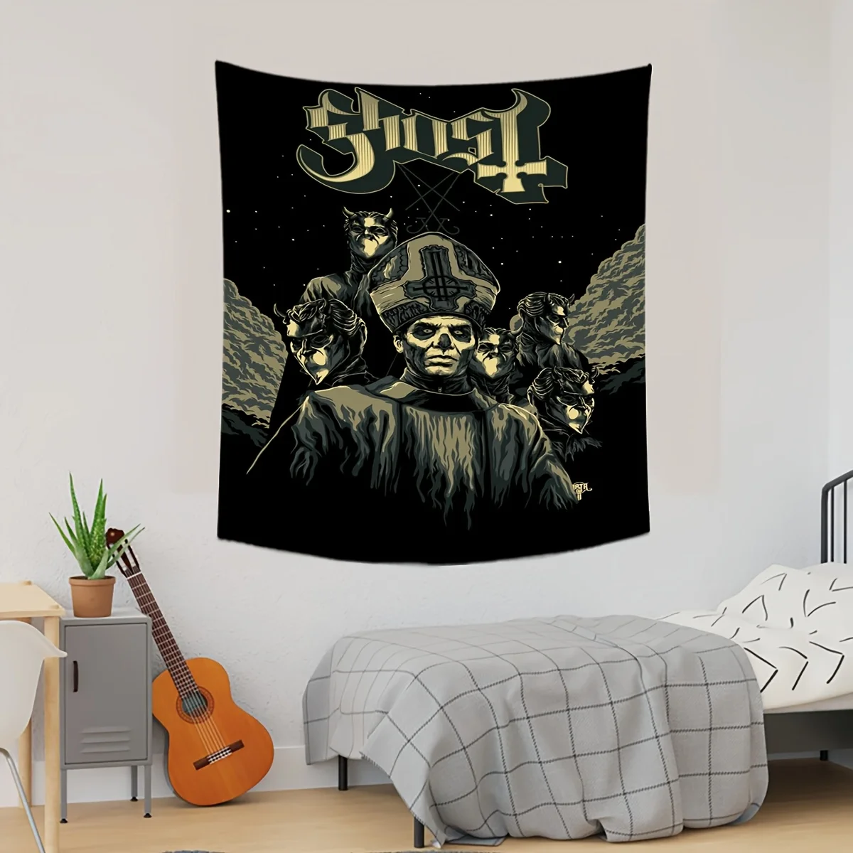 Ghost Band Tapestry - Soft, Cozy, Perfect for Home Decor, Adding Gothic Charm and Unique Style to Any Room