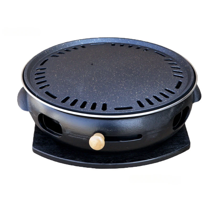 Cast Iron Charcoal Barbecue Stove Fire Pits Korean-style Commercial Table Grill Stand Household Fire Pit Outdoor Heating Stove