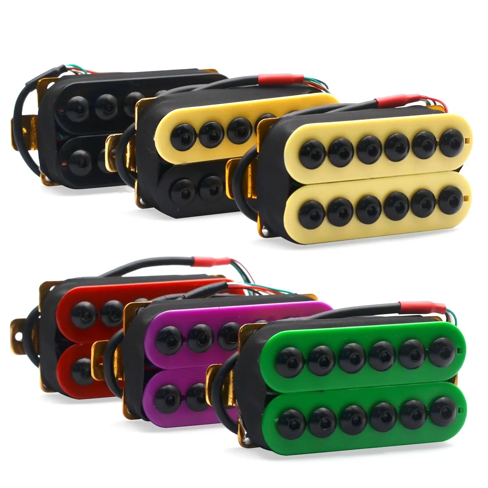 

Adjustable Metal Double Coil Electric Guitar Pickups Humbucker Black Color