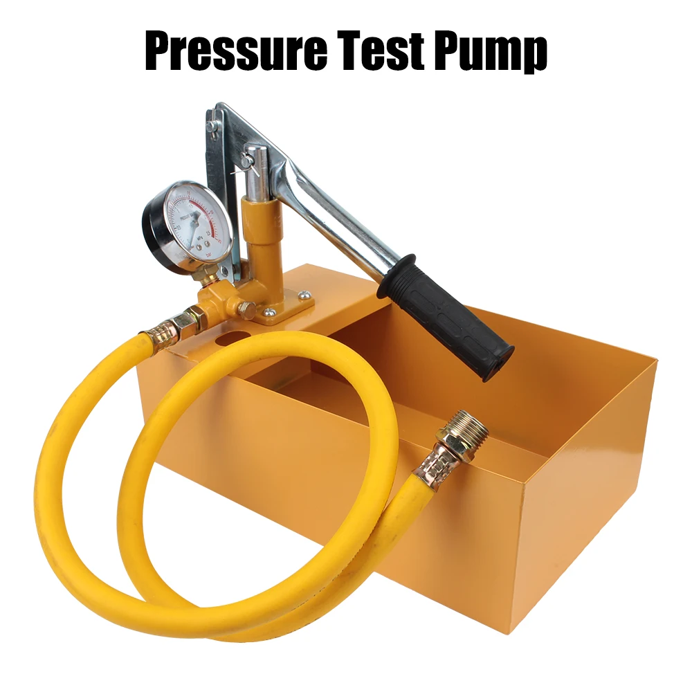 

Aluminum Copper Manual Hydraulic Test Pump Machine 2.5MPa Pressure Test Pump with G1/2" Hose 25KG Water Pressure Tester