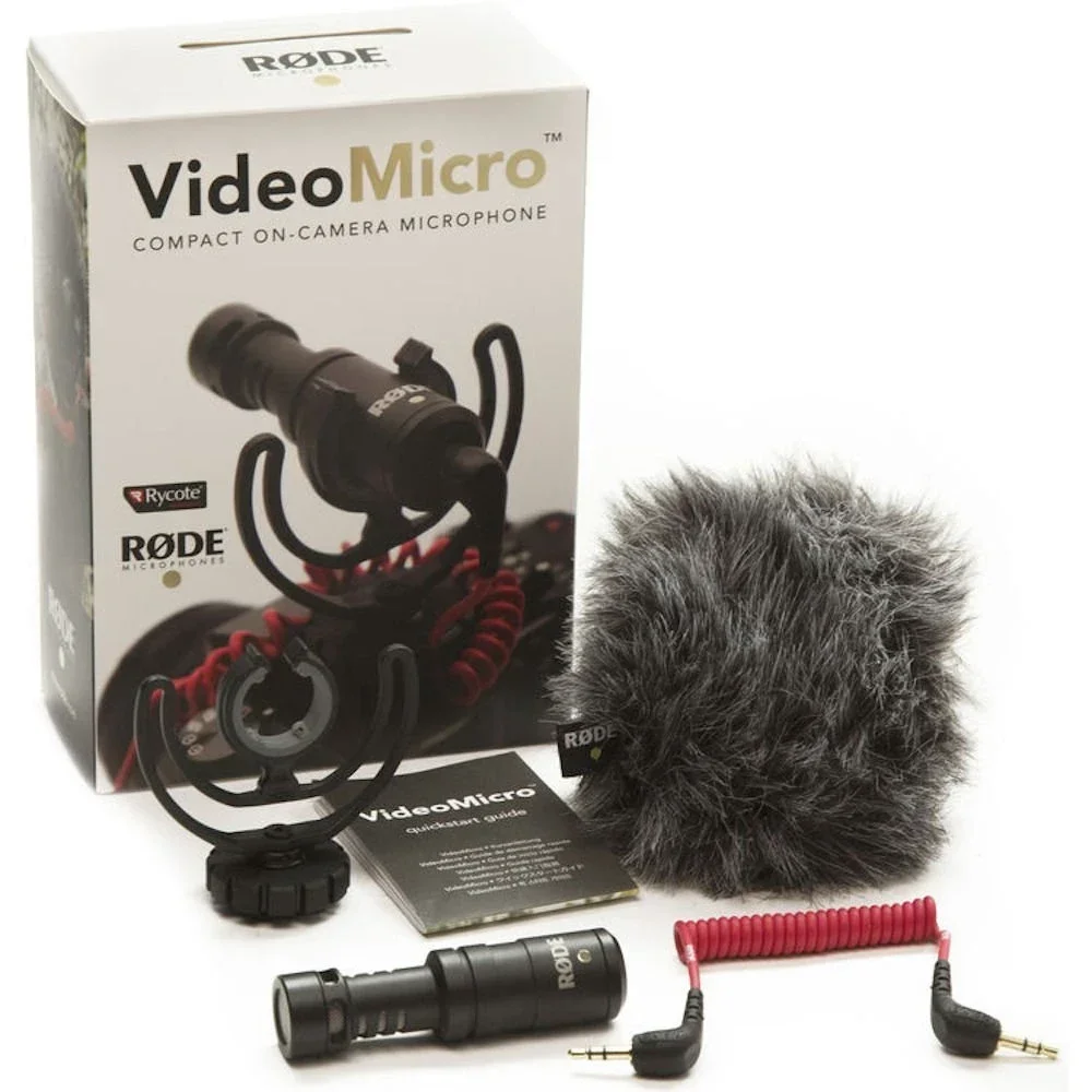 Rode VideoMicro Compact On-Camera Recording Microphone for Canon Nikon Lumix Sony DJI Osmo DSLR Camera Microfone