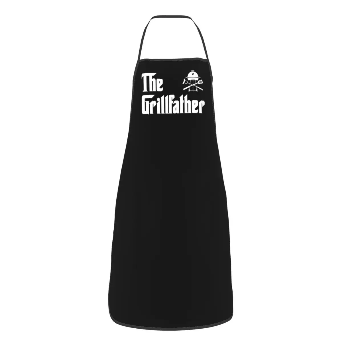 Custom The Grillfather Barbecue Grill Aprons Women Men Funny BBQ Adult Unisex Kitchen Chef Bib Tablier Cuisine Cooking Baking