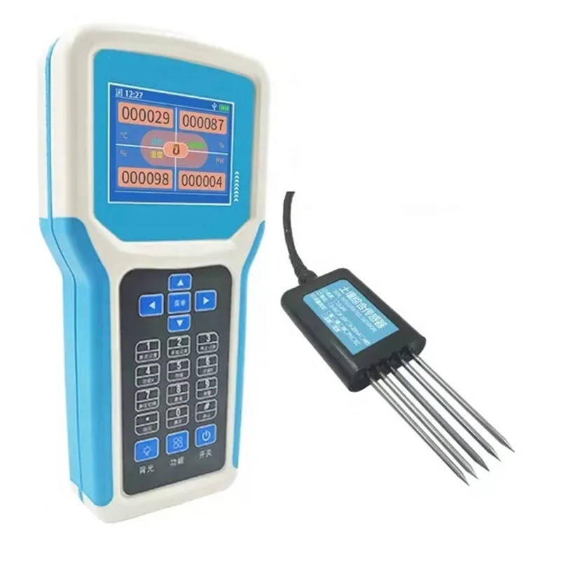 Manufaucter Portable 7in1 Data Logger Integrated Soil Nutrient moisture meter ph analyzer soil npk sensor