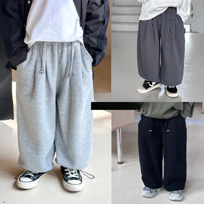 

Kids Pants Fashion New Autumn Cool Boy Causal Baggy Korean Simple