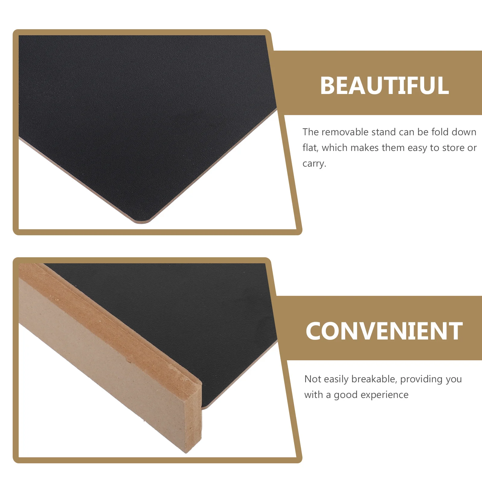 2Pcs Mini Chalkboard Signs Double Sided Compact Size Wooden Base Restaurant Menu Display Home Decor Tabletop Chalkboard