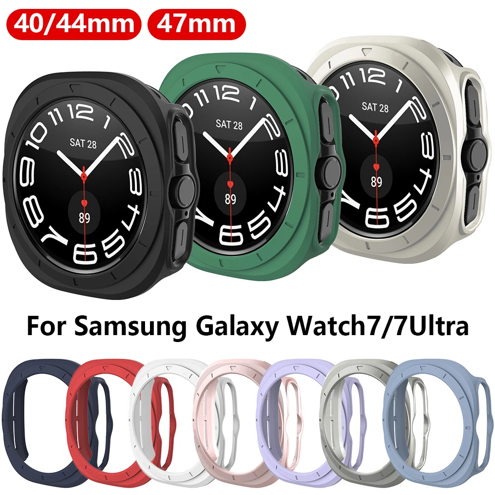 

Case for Samsung Galaxy Watch 7 44mm 40mm Hollow Protective PC Shell for Galaxy Watch7 Ultra 47mm Fall Prevention