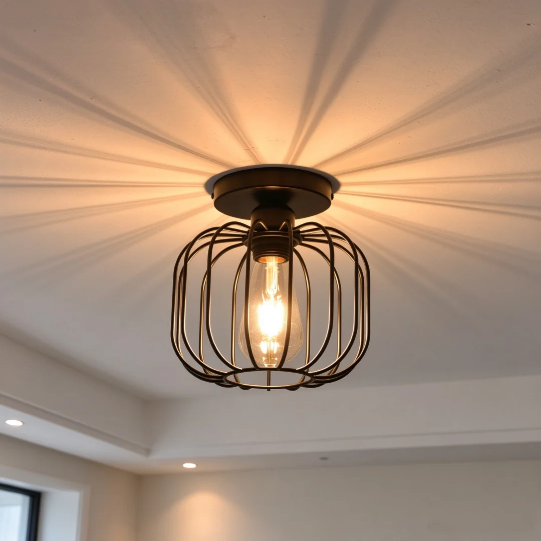 Modern Iron Aisle Ceiling Lights Shade Industrial Nordic Vintage Balcony Kitchen Decor Ceiling Lamp Entrance Lighting Luminaire