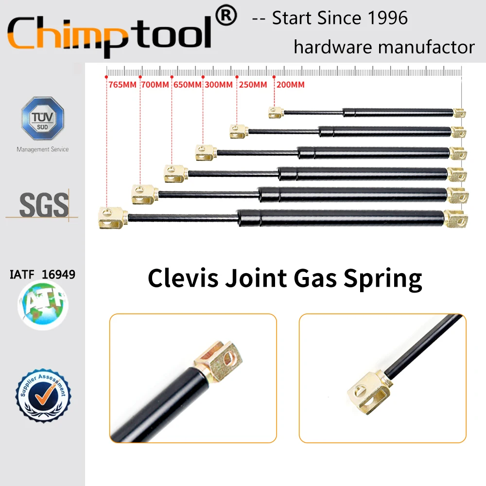 

1 Pc Clevis joint Gas Spring Shock Absorber Hydraulic Lift Support Strut Bar For Bed Car Furniture Can Customize