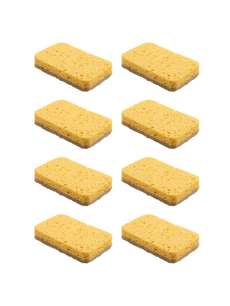 8/20 Pack Eco Compostable Sponge Kitchen Sponge Eraser For Washing Dishes Cooktop Removes Rust Tableware Pan Home Cleaning Tool