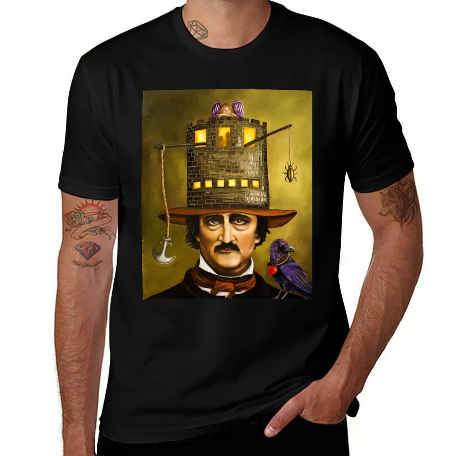 Edgar Allan Poe T-Shirt Large Size Loose Casual Tee T-Shirt