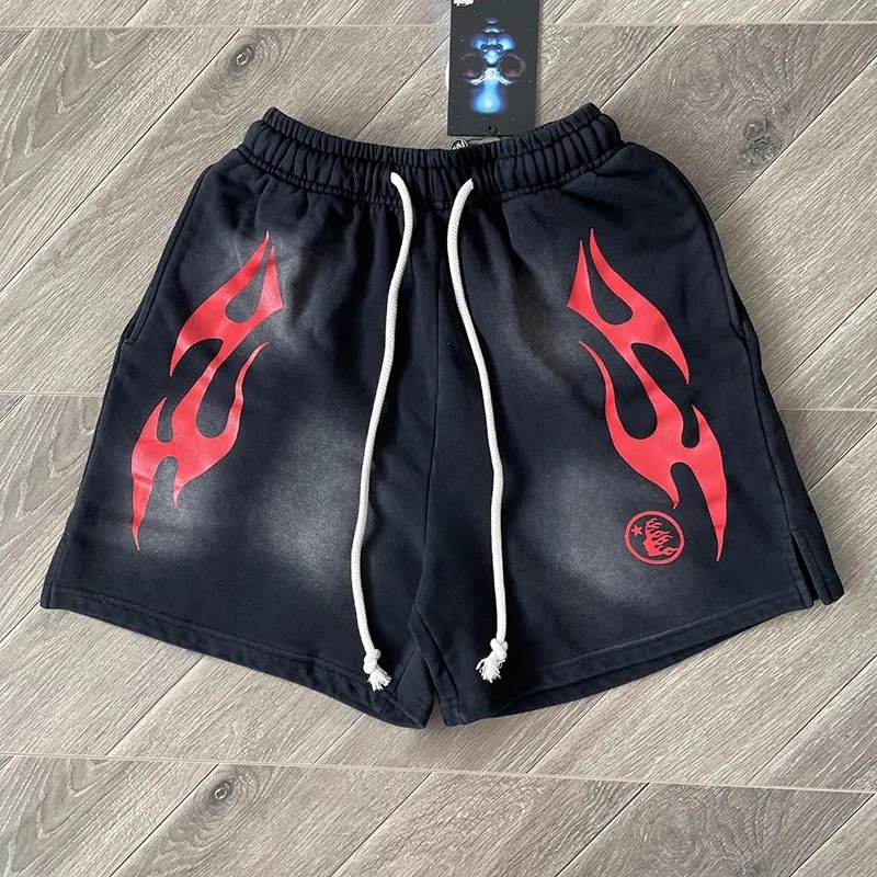 Cotton Washing Series Sports Flame Shorts Casual Sports Herren- und Damenwaschshorts – Detail 29