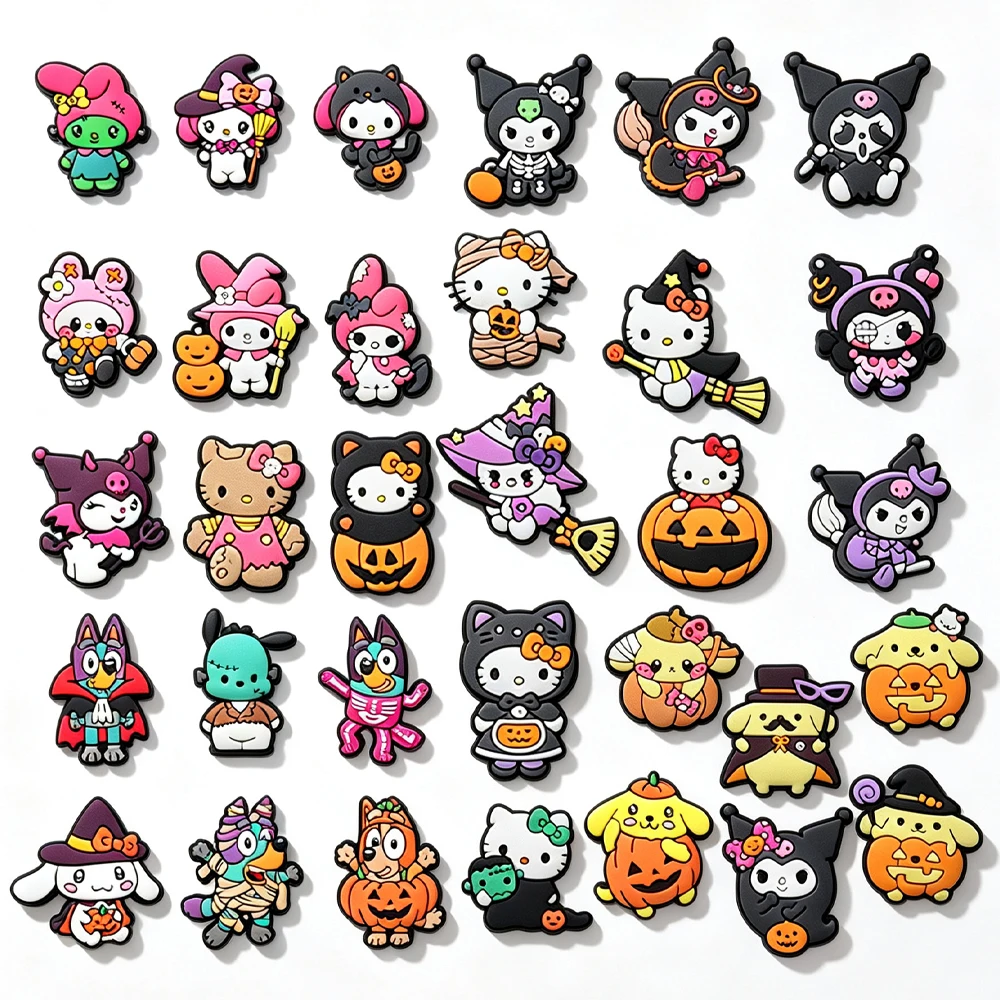 Mesuca Halloween Shoe Charms PVC Kawaii Cinnamoroll Shoe Decorations for Girl Waterproof Shoe Perfect for Gifts and Party Favors