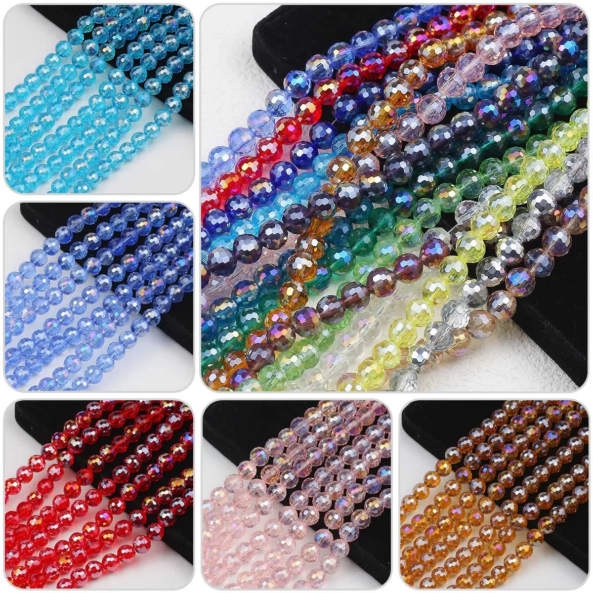 96 Faceted Crystal Austrian Glass 30pcs Round 10mm Spacer Loose Beads For Jewelry Making Bracelet Necklace Charm DIY Accessories