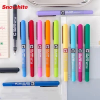 Snowhit PVN-159 Bolígrafo líquido recto de 12 colores, suministros para estudiantes de 0,5 mm